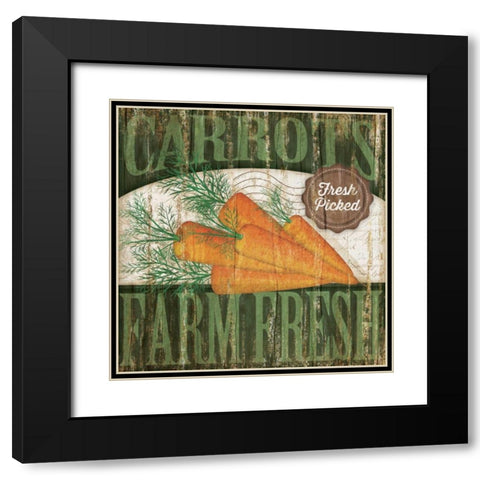 Carrotts Black Modern Wood Framed Art Print with Double Matting by Pugh, Jennifer