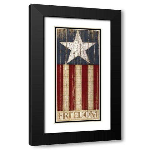 Stars and Stripes Black Modern Wood Framed Art Print with Double Matting by Pugh, Jennifer