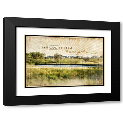 And God Saw That It Was Good Black Modern Wood Framed Art Print with Double Matting by Pugh, Jennifer