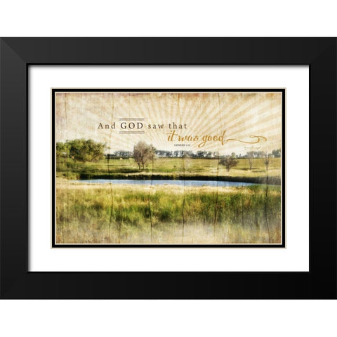 And God Saw That It Was Good Black Modern Wood Framed Art Print with Double Matting by Pugh, Jennifer