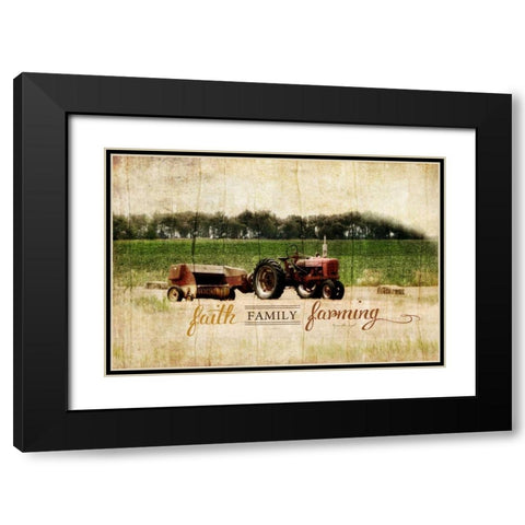 Faith Family Farming Black Modern Wood Framed Art Print with Double Matting by Pugh, Jennifer