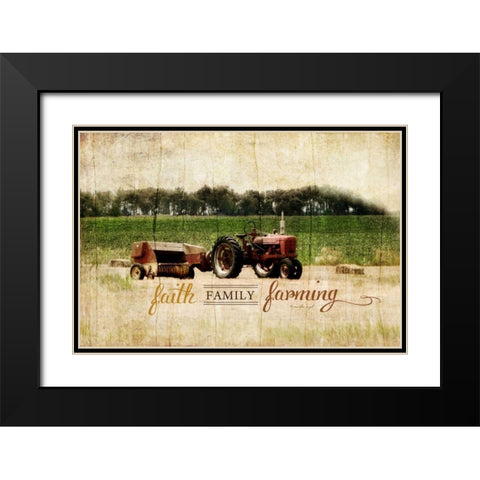 Faith Family Farming Black Modern Wood Framed Art Print with Double Matting by Pugh, Jennifer