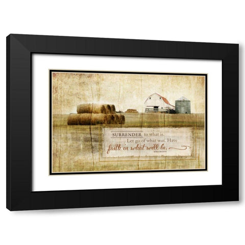 Surrender to What Is Black Modern Wood Framed Art Print with Double Matting by Pugh, Jennifer