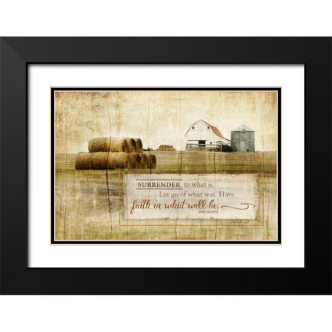 Surrender to What Is Black Modern Wood Framed Art Print with Double Matting by Pugh, Jennifer