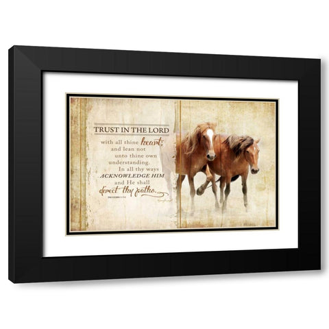 Trust in the Lord Black Modern Wood Framed Art Print with Double Matting by Pugh, Jennifer