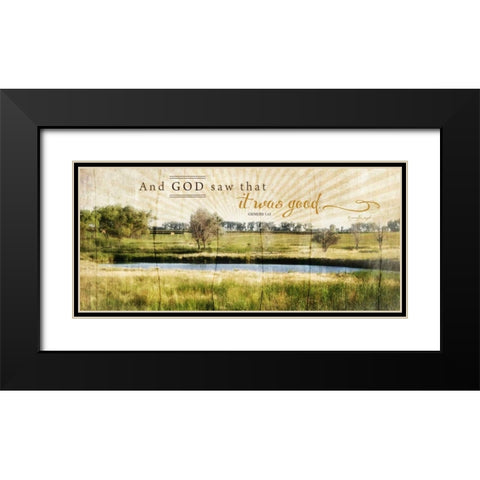 And God Saw That It Was Good Black Modern Wood Framed Art Print with Double Matting by Pugh, Jennifer