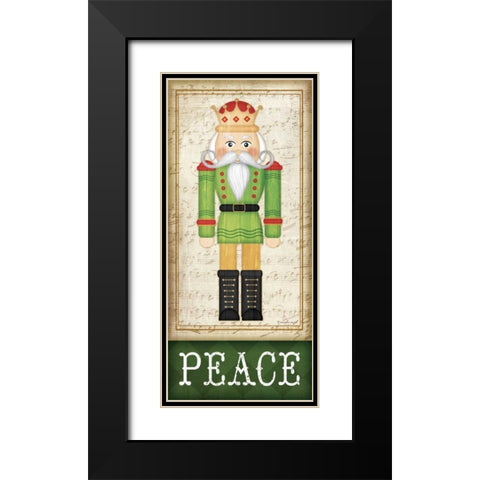 Nutcracker Peace Black Modern Wood Framed Art Print with Double Matting by Pugh, Jennifer