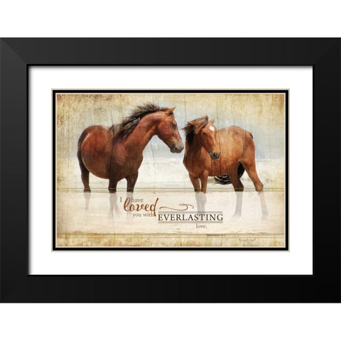 Everlasting Love Black Modern Wood Framed Art Print with Double Matting by Pugh, Jennifer