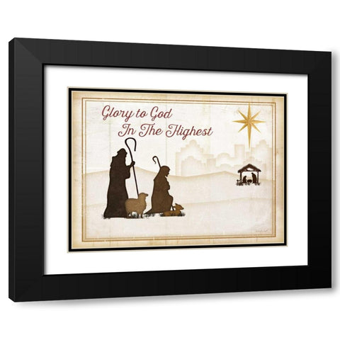 Glory to God in the Highest Black Modern Wood Framed Art Print with Double Matting by Pugh, Jennifer