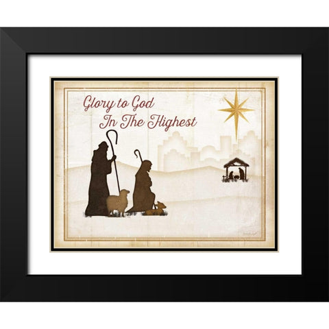 Glory to God in the Highest Black Modern Wood Framed Art Print with Double Matting by Pugh, Jennifer