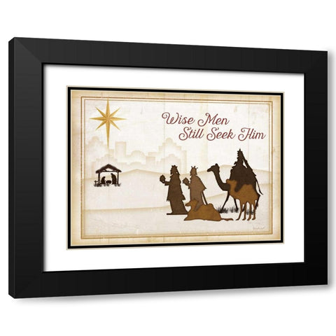 Wise Men Still Seek Him Black Modern Wood Framed Art Print with Double Matting by Pugh, Jennifer