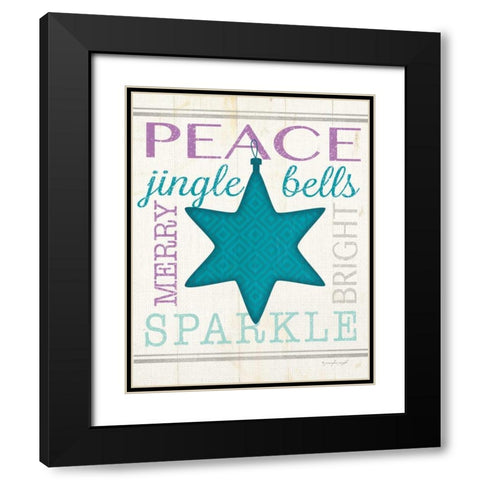 Star Black Modern Wood Framed Art Print with Double Matting by Pugh, Jennifer