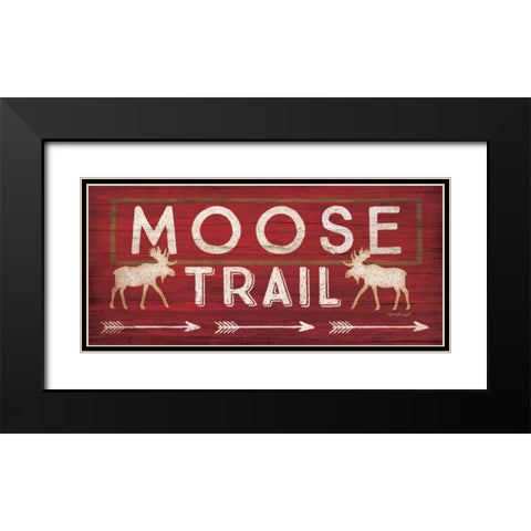 Moose Trail Black Modern Wood Framed Art Print with Double Matting by Pugh, Jennifer