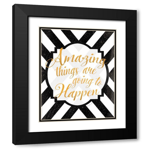 Amazing Things Black Modern Wood Framed Art Print with Double Matting by Pugh, Jennifer