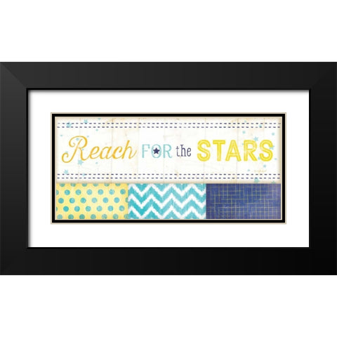 Reach for the Stars Black Modern Wood Framed Art Print with Double Matting by Pugh, Jennifer