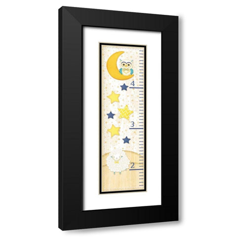 Bedtime Baby Growth Chart Black Modern Wood Framed Art Print with Double Matting by Pugh, Jennifer