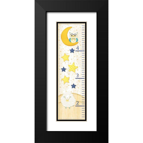 Bedtime Baby Growth Chart Black Modern Wood Framed Art Print with Double Matting by Pugh, Jennifer