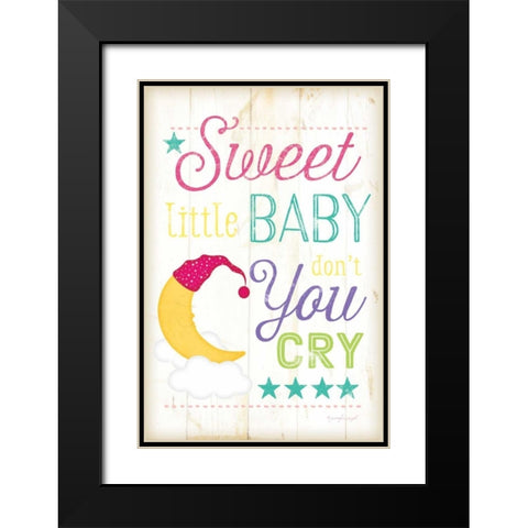 Sweet Little Baby Black Modern Wood Framed Art Print with Double Matting by Pugh, Jennifer