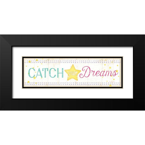 Catch Your Dreams Black Modern Wood Framed Art Print with Double Matting by Pugh, Jennifer