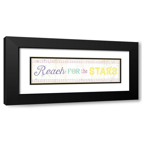 Reach for the Stars Black Modern Wood Framed Art Print with Double Matting by Pugh, Jennifer