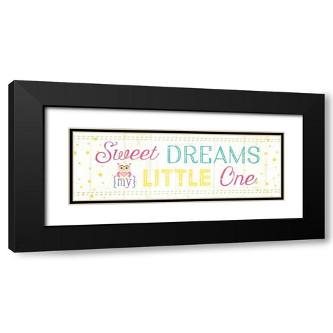 Sweet Dreams My Little One Black Modern Wood Framed Art Print with Double Matting by Pugh, Jennifer