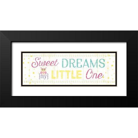 Sweet Dreams My Little One Black Modern Wood Framed Art Print with Double Matting by Pugh, Jennifer