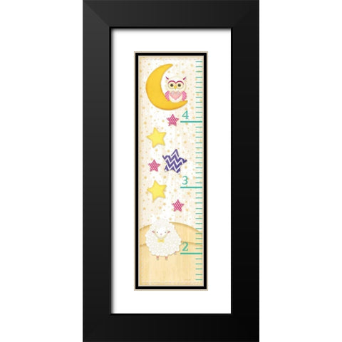 Bedtime Baby Growth Chart Black Modern Wood Framed Art Print with Double Matting by Pugh, Jennifer