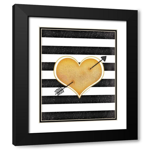 Arrow Black Modern Wood Framed Art Print with Double Matting by Pugh, Jennifer