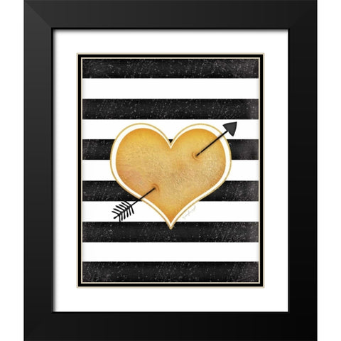 Arrow Black Modern Wood Framed Art Print with Double Matting by Pugh, Jennifer