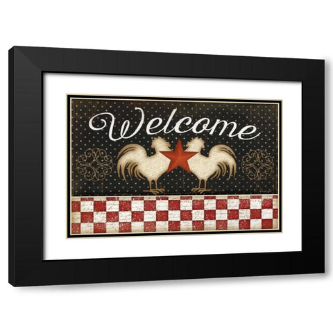 Welcome Black Modern Wood Framed Art Print with Double Matting by Pugh, Jennifer