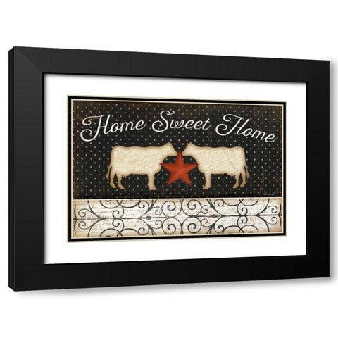 Country Kitchen - Home Sweet Home Black Modern Wood Framed Art Print with Double Matting by Pugh, Jennifer