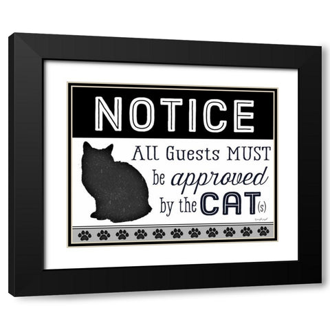 NOTICE Black Modern Wood Framed Art Print with Double Matting by Pugh, Jennifer