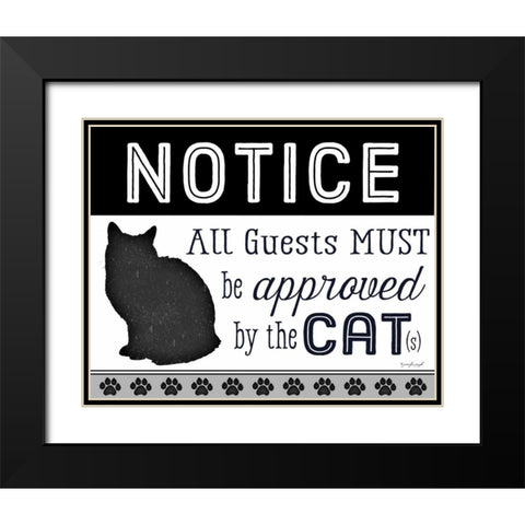 NOTICE Black Modern Wood Framed Art Print with Double Matting by Pugh, Jennifer