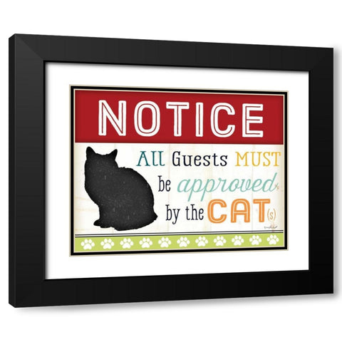 NOTICE - Color Black Modern Wood Framed Art Print with Double Matting by Pugh, Jennifer