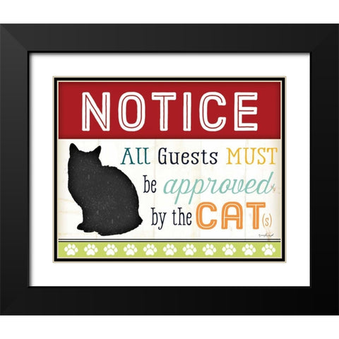 NOTICE - Color Black Modern Wood Framed Art Print with Double Matting by Pugh, Jennifer