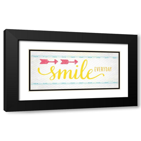 Smile Black Modern Wood Framed Art Print with Double Matting by Pugh, Jennifer