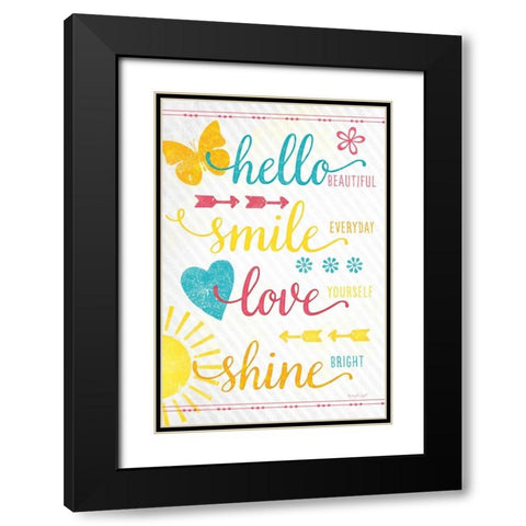 Shine Bright Black Modern Wood Framed Art Print with Double Matting by Pugh, Jennifer