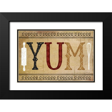 YUM Black Modern Wood Framed Art Print with Double Matting by Pugh, Jennifer