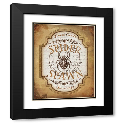 Spider Spawn Black Modern Wood Framed Art Print with Double Matting by Pugh, Jennifer