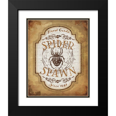 Spider Spawn Black Modern Wood Framed Art Print with Double Matting by Pugh, Jennifer