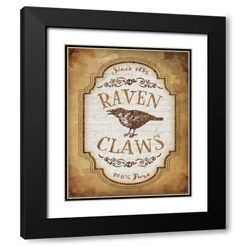 Raven Claws Black Modern Wood Framed Art Print with Double Matting by Pugh, Jennifer