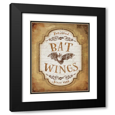 Bat Wings Black Modern Wood Framed Art Print with Double Matting by Pugh, Jennifer