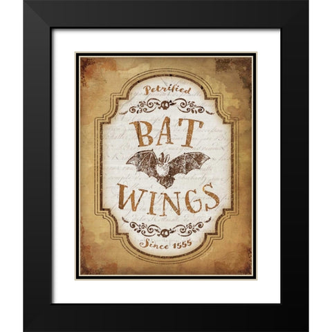 Bat Wings Black Modern Wood Framed Art Print with Double Matting by Pugh, Jennifer