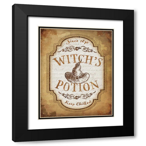 Witchs Potion Black Modern Wood Framed Art Print with Double Matting by Pugh, Jennifer