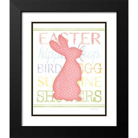 Bunny I Black Modern Wood Framed Art Print with Double Matting by Pugh, Jennifer