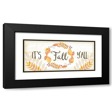 Its Fall Yall Black Modern Wood Framed Art Print with Double Matting by Pugh, Jennifer