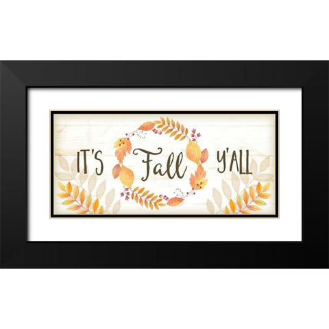 Its Fall Yall Black Modern Wood Framed Art Print with Double Matting by Pugh, Jennifer