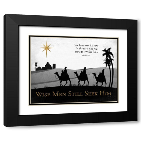 Wise Men Still Seek Him Black Modern Wood Framed Art Print with Double Matting by Pugh, Jennifer