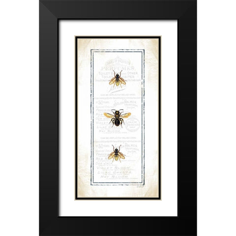 Bees Black Modern Wood Framed Art Print with Double Matting by Pugh, Jennifer