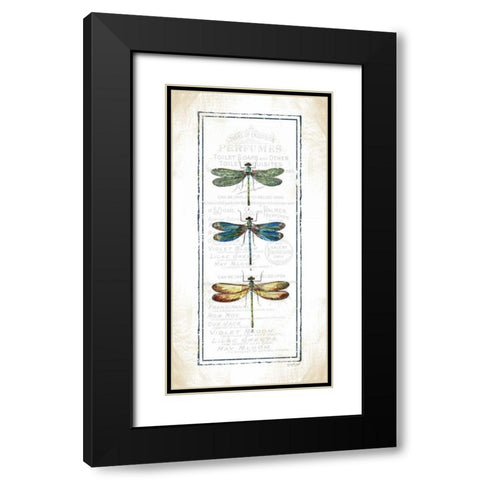 Dragonfly Black Modern Wood Framed Art Print with Double Matting by Pugh, Jennifer